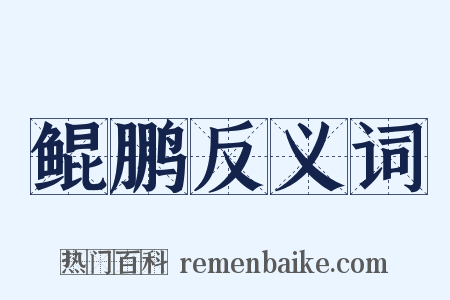 鲲鹏反义词是什么意思的图片